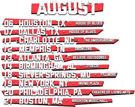 August Tour Dates